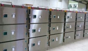 mortuary refrigeration temperature