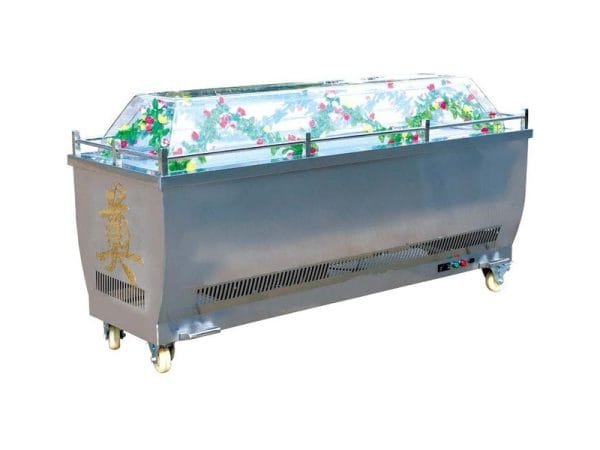 refrigerated acrylic coffin